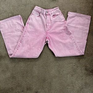 pink zara jeans